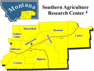 map of 9 counties in SC Montana